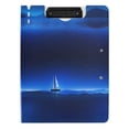 thumbnail image 2 of A4 Double Clip File Folder 18.9x12.6in Clipboards Foldable Binder Holds 80 Sheets Project Folder for Office, Home Blue Starry Sky Sailing Boat, 2 of 9