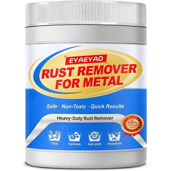 Rust Remover for Metal, Safely and Quickly Removes Rust Stain, Rust Remover Powder, 16 Ounces Rust Stain Remover Powder for Metal Surfaces, Bathtub, Car - Non-Corrosive (16 Ounces)