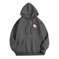 thumbnail image 3 of YDFCWXW Fall Hoodies for Women Oversized Halloween Cute Pumpkin Ghost Graphic Long Sleeve Sweatshirt With Pocket Pullover Shirt Top (Dark Gray, S), 3 of 5