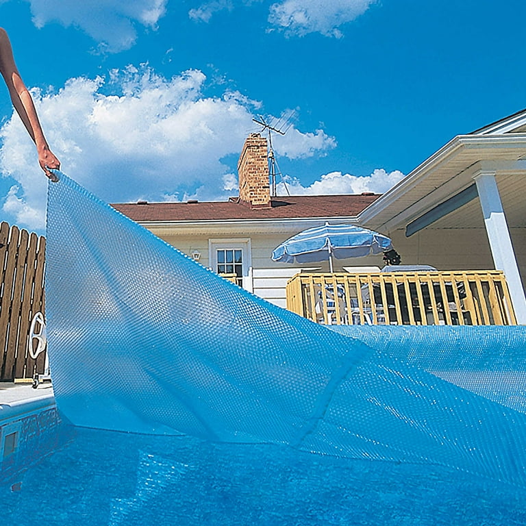 Blue Wave 12 mil Solar Blanket for Rectangular In Ground Pools Blue