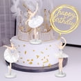 thumbnail image 4 of XIANXIAN 3PC Ballet Girl Cake Topper - Dancing Ballerina Girl Figurine Cake Decorations Pink Cake Toppers for Ballet Girl Baby Shower Birthday Party Wedding Decoration, 4 of 9