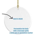 thumbnail image 3 of Black Velvet Chinchilla Christmas Ceramic Ornament 2.8 in x 2.8 in, 3 of 3
