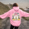 thumbnail image 5 of YDFCWXW Women's Halloween Sweatshirt Hoodie Ghost Long Sleeve Spooky Season Hoodie Sweatshirts Loose Fit Tops With Pockets (Pink, S), 5 of 5