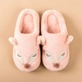 thumbnail image 4 of Minnieouse Zapatillas de felpa Otoño Invierno suela gruesa cálido lindo dibujos animados encantador casa dormitorio pareja zapatos para mujer hombre Accesorios de calzado Rosado Minnieouse AP013043-02, 4 of 6