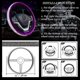 thumbnail image 3 of Crystal Diamond Steering Wheel Cover-Purple Soft Velvet Feel Bling Steering Wheel Cover for Women Universal 15 inch Plush Wheel Cover, 3 of 4
