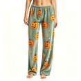 thumbnail image 5 of Trgacdwlo Ghost Graphic Spooky Halloween Pajamas Women Pants Loungewear Fall Womens Sleep Pants Elastic Waist Baggy Comfy Pajama Bottoms Women, 5 of 5