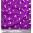 thumbnail image 1 of Tissu en Rayonne de Pomme Feuilles & Magnolia Imprimé Floral 1 Yard 42 Inch Wide, 1 of 5