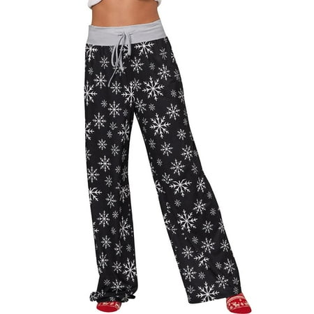 

Christmas decor!Women s Christmas Print Leisure Large Sleep Pants