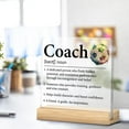 thumbnail image 5 of Football Coach Appreciation Gift, Best Coach Gifts from Team Football, Coach Definition Clear Desk Decorative Sign Acrylic Plaque Sign 4x4 Inch Home Office Desk Decor, 5 of 7