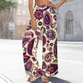 thumbnail image 6 of TMOYZQ Palazzo Pants for Women 2025, Elastic High Waisted Boho Casual Loose Wide Leg Pants Plus Size Print Baggy Lounge Trouser Pants on Clearance, 6 of 6