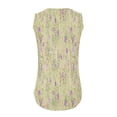 thumbnail image 4 of WCMZJ Womens Tank Tops Summer Sleeveless V Neck T Shirts Basic Floral Print Casual Tunic Tops for Leggings Loose Fit Yellow L, 4 of 5