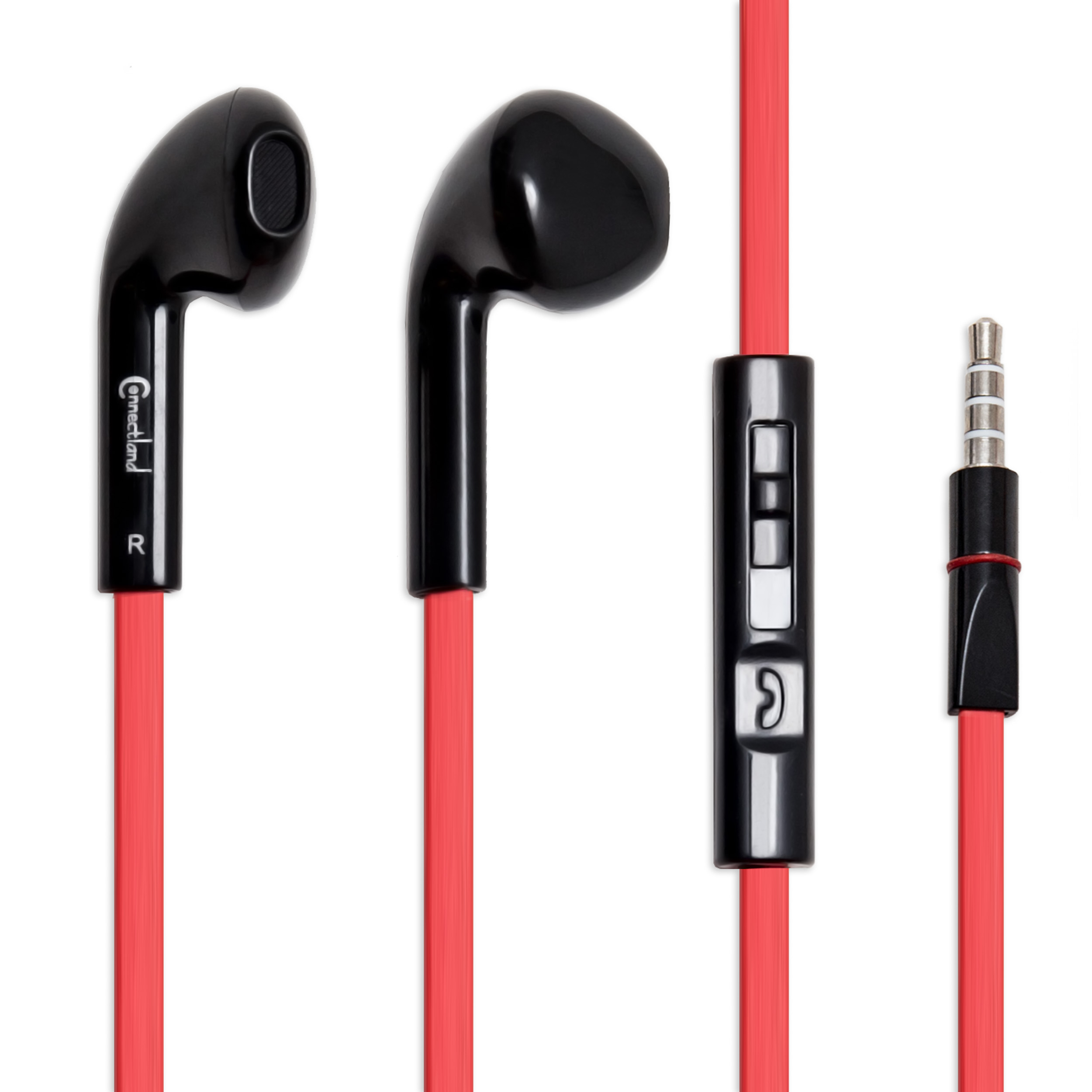SYBA Multimedia Connectland In-Ear Earphone with In-Line Microphone, and Call Control- Red/Black - image 2 of 2