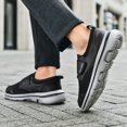 thumbnail image 5 of Men's Hook‑and‑Loop Closure Casual Walking Shoes, Mesh and Synthetic Panel Upper Comfort Footwear with Thick Cushioned Outsole for Daily All‑Day Wear, 5 of 8