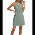 thumbnail image 1 of Vestidos de Verano Calados de Crochet para Mujer Verde M, 1 of 10