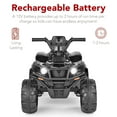 thumbnail image 6 of Best Choice Products 12V Kids Ride-On ATV Quad w/ Bluetooth, 2.4mph Max, Treaded Tires, LED Lights, Radio - Black, 6 of 8