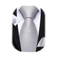 thumbnail image 1 of Set de Corbata Clásica de Seda Barry.Wang para Hombre con Pañuelo de Bolsillo, 1 of 5