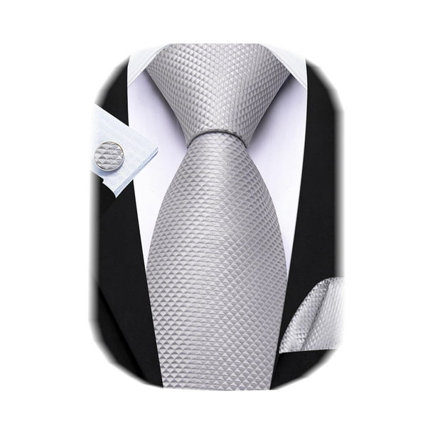 Set de Corbata Clásica de Seda Barry.Wang para Hombre con Pañuelo de Bolsillo
