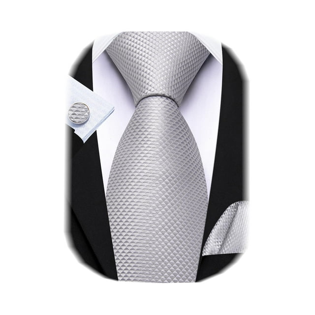 Set de Corbata Clásica de Seda Barry.Wang para Hombre con Pañuelo de Bolsillo