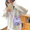 thumbnail image 2 of Sac de Maquillage Sanrio Dessin Animé Kuromi Melody Cinnamoroll Sac de Rangement pour Rouges à Lèvres Cosmétiques Sac de Toilette Portable en Velours Côtelé avec Broderie, 2 of 6