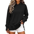 thumbnail image 2 of Hurxie Womens Oversized Hoodies Crewneck Sweatshirts Pullover Sweatshirts with Thumb Hole,Y2k Clothes,Fall Fashion Hooded, 2 of 6
