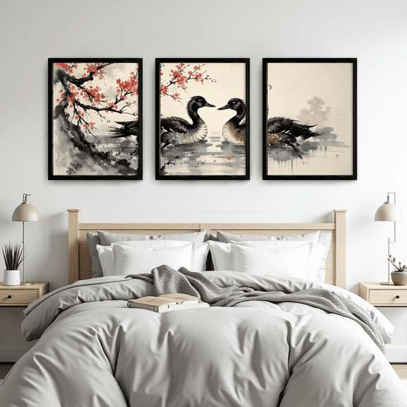 MAYEERTY Modern Abstract Wall Art Painting, Living Room Decor, Black MDF Frame, 7.87"x9.84"