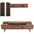 thumbnail image 3 of Modway Omnistand 2 Piece Entertainment Center in Walnut and Gray, 3 of 8