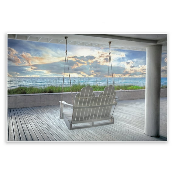 Stupell Industries Swing At The Beach Wall Plaque Art design by Celebrate Life Gallery, 10 x 15