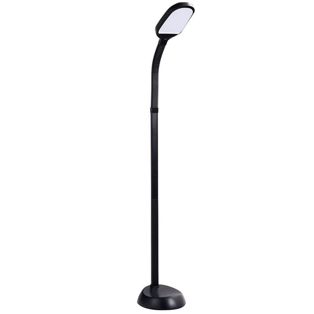 Offex LED Adjustable Gooseneck Reading Standing Floor Lamp Black