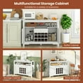 thumbnail image 6 of Spaco Modern Style Buffet Sideboard, Wine Liquor Coffee Bar Cabinet with Removable Wine Rack, Cabinet for Indoor, White, 6 of 10