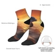 thumbnail image 6 of Pofeuu Sunset Dancing Dolphin Print 30cm Socks, Adult Running Hiking Socks for Youth and Adult, 6 of 7