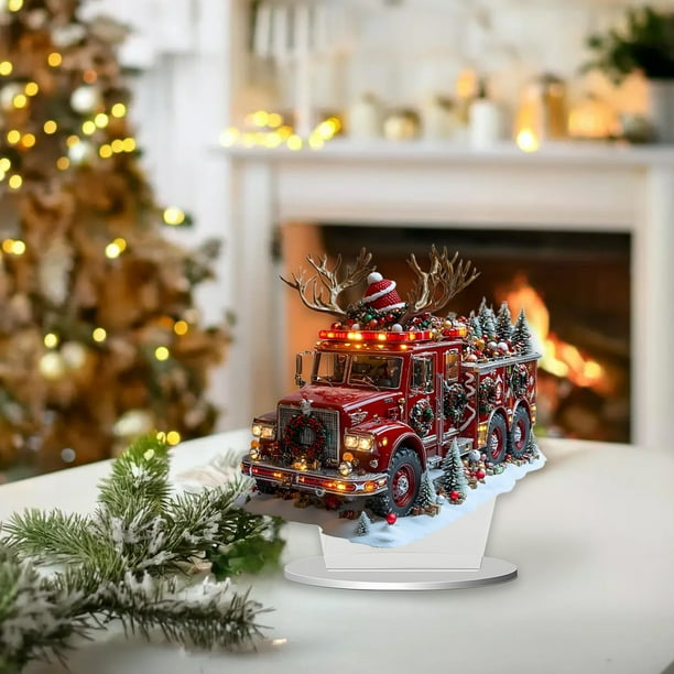 Letrero decorativo acrílico navideño de Papá Noel en 2D, multicolor, para colgar en el escritorio, decoración festiva para el hogar, etiqueta de regalo, tarjeta de mesa, acento de fiesta de