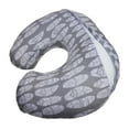 thumbnail image 3 of Minky Nursing Pillow Slipcover Gray Feathers Design Maternity Breastfeeding Newborn Infant Best Soft Cushion Cover Case Great Baby Shower Gift for New Moms Mothers by Adorology (Pillow Not Included), 3 of 5
