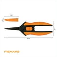 thumbnail image 5 of Fiskars 6" Non-stick Micro-tip Garden Pruning Shears, Orange and Black, 5 of 8