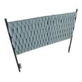 thumbnail image 4 of DeeHome Braided Matisse Queen Size Headboard in Black Metal and Blue Fabric by LumiSource, 4 of 7