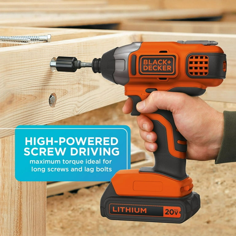 BLACK+DECKER 20V MAX Lithium-Ion Cordless Impact Driver BDCI20C