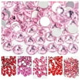 thumbnail image 2 of Light PinkRose Glass 3D Nail Art Rhinestones ss3 ss4 ss5 ss6 ss8 ss10 ss12 ss16 ss20 ss30 Crystal Nails Non HotFix Decorations, 2 of 7