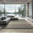 thumbnail image 2 of ODIKA 8'x10' Washable Area Rug Non-Slip Chair-Friendly Mat Modern Farmhouse With Reversible Boho Banded Accents Striped Flowing Dynamic for Dining Room, Large Office, Lounge, 2 of 7