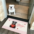 thumbnail image 2 of Happy Valentine's Day Schnauzer Brings Love Heart Doormat Miniature Schnauzer Dog Lover Indoor Outdoor Welcome Mat - 02028, 2 of 5