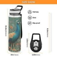 thumbnail image 3 of Qxltty Peacock Water Bottle 32 oz with Straw BPA Free Reusable Fitness Sport Bottle Perfect for Travel School Outdoors and Gym, 3 of 7