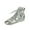 Silver, variant on Woobling Womens Dancing Boot Lace Up Dance Ankle Boots Split Sole Ballet Shoes Soft Booties Slippers Training Comfort Jazz Yoga Shoe Gold 2Y