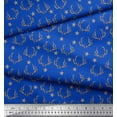 thumbnail image 3 of Soimoi Blue Cotton Duck Fabric Antler & Star Printed Fabric 1 Yard 42 Inch Wide, 3 of 3
