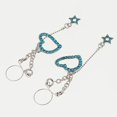 thumbnail image 3 of lionlar Dangle Non Clip on Body Jewelry , Blue Heart, 3 of 9