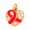 C, variant on Cancer Awareness Ribbon Hanging Ornament Ribbon Inspirational for Women Support