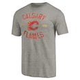 thumbnail image 2 of Men's Ash Calgary Flames Heritage Tri-Blend T-Shirt, 2 of 3
