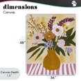 thumbnail image 4 of Stupell Industries Eclectic Boho Flowers on Pink Stripes Canvas Art, 36 x 48, by Creative Studio, 4 of 8