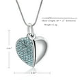 thumbnail image 4 of Openable Heart Crystal Urn Necklace for Ashes A Piece Of My Heart Lives In Heaven Cremation Jewelry Memorial Keepsake Pendant, 4 of 5
