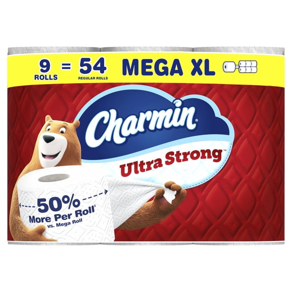 Papel higiénico Charmin Ultra Strong 9 rollos Mega XL de 2 capas