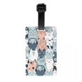 thumbnail image 1 of Custom Cute Black Cat Luggage Tag Custom Baggage Tags Privacy Cover ID Label, 1 of 1