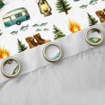 thumbnail image 4 of Manfei Cute Camping Print Kitchen Curtains,Lovely Tent Black Out Curtains Pack of 2 (42x63 Each),White, 4 of 7