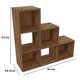 thumbnail image 5 of Mueble Organizador de 6 Cubos Madik Escalera Multiusos Café Nuez, 5 of 5